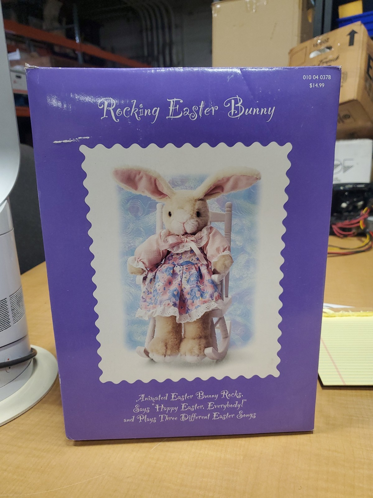 Vintage 1994 Rocking Easter Bunny Animated Plush w/ Chair Original Box READ