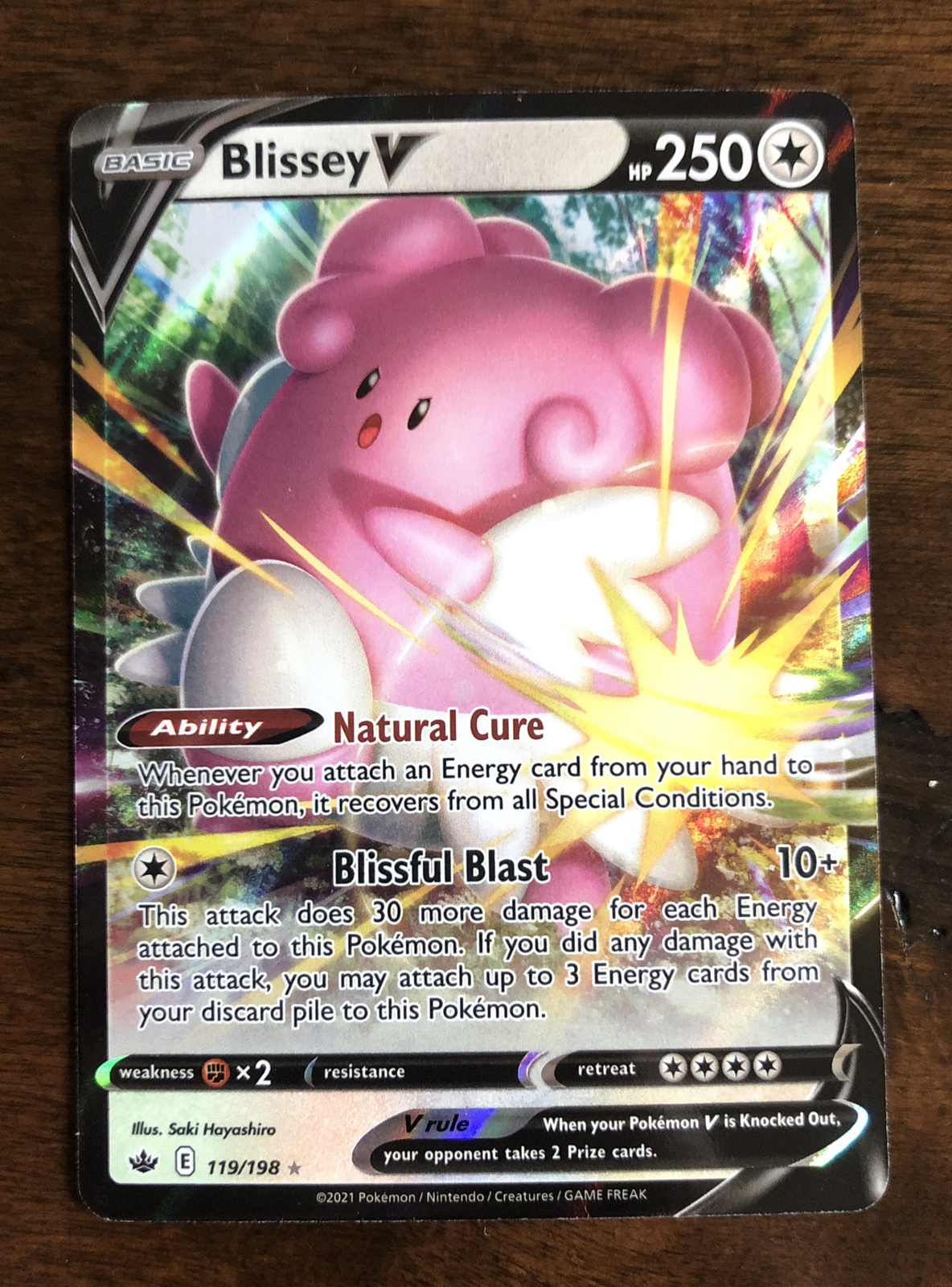 Pokémon TCG Blissey V Chilling Reign 119/198 Holo Ultra Rare