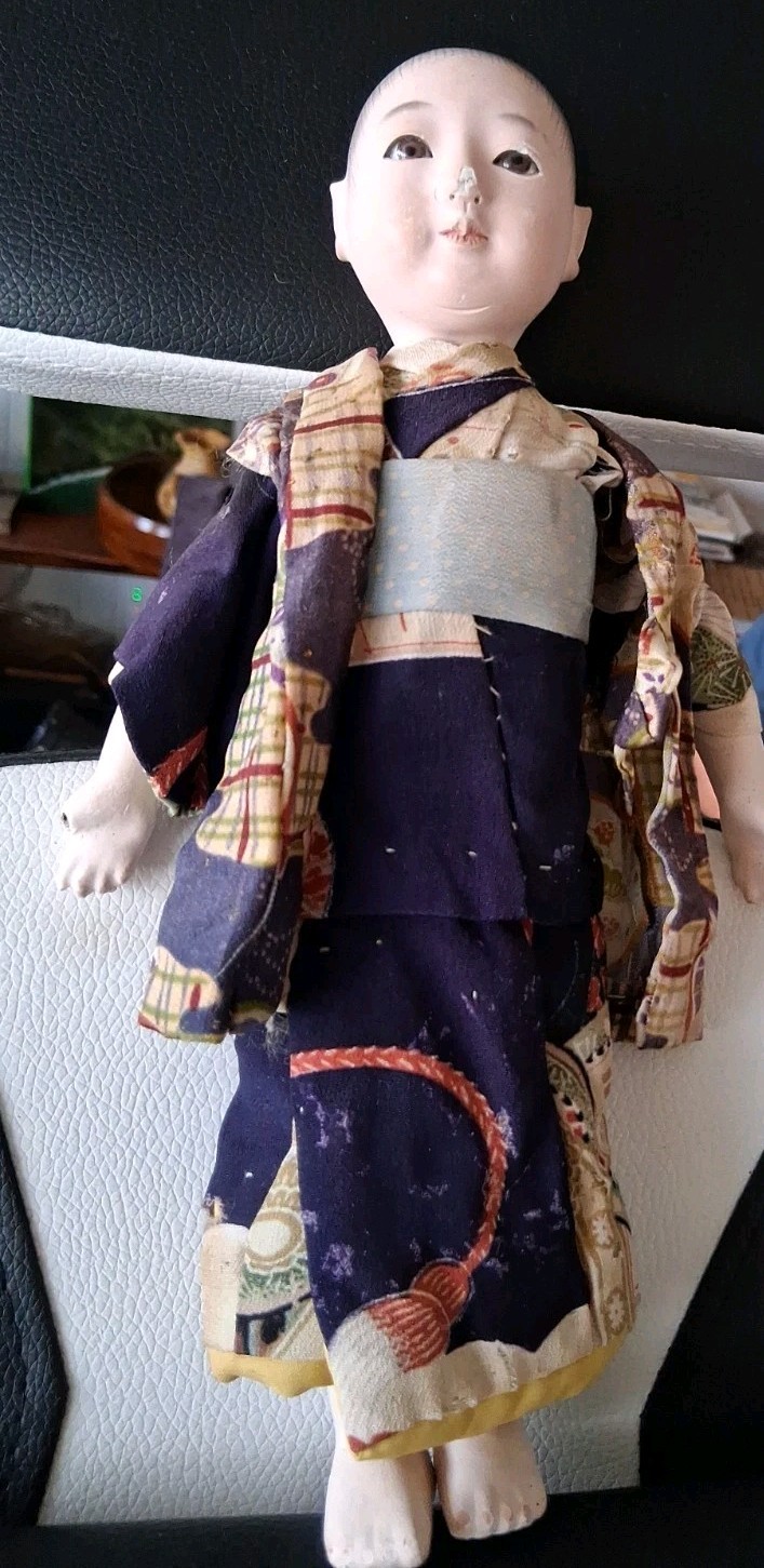 ANTIQUE JAPANESE ICHIMATSU~BOY DOLL~ORIG. CLOTHES~