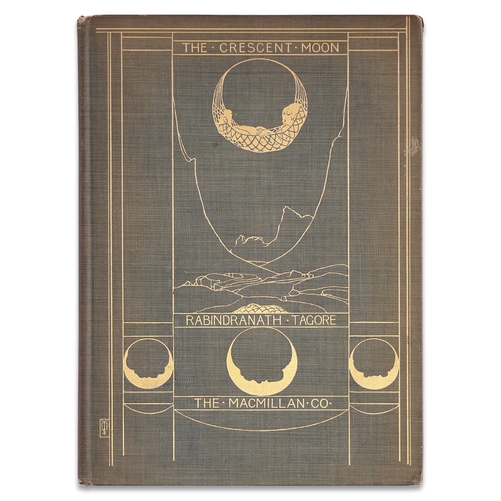 Rabindranath Tagore Signed The Crescent Moon Hardcover Book Nobel Prize COA
