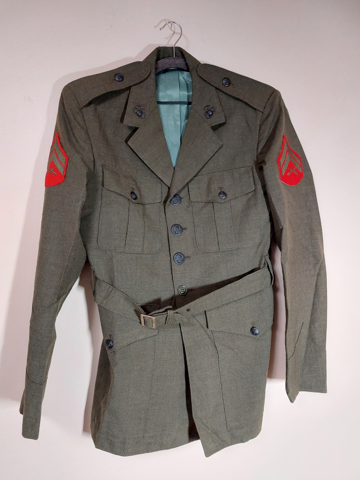Vintage US Marine Corps Green Uniform Jacket 39R