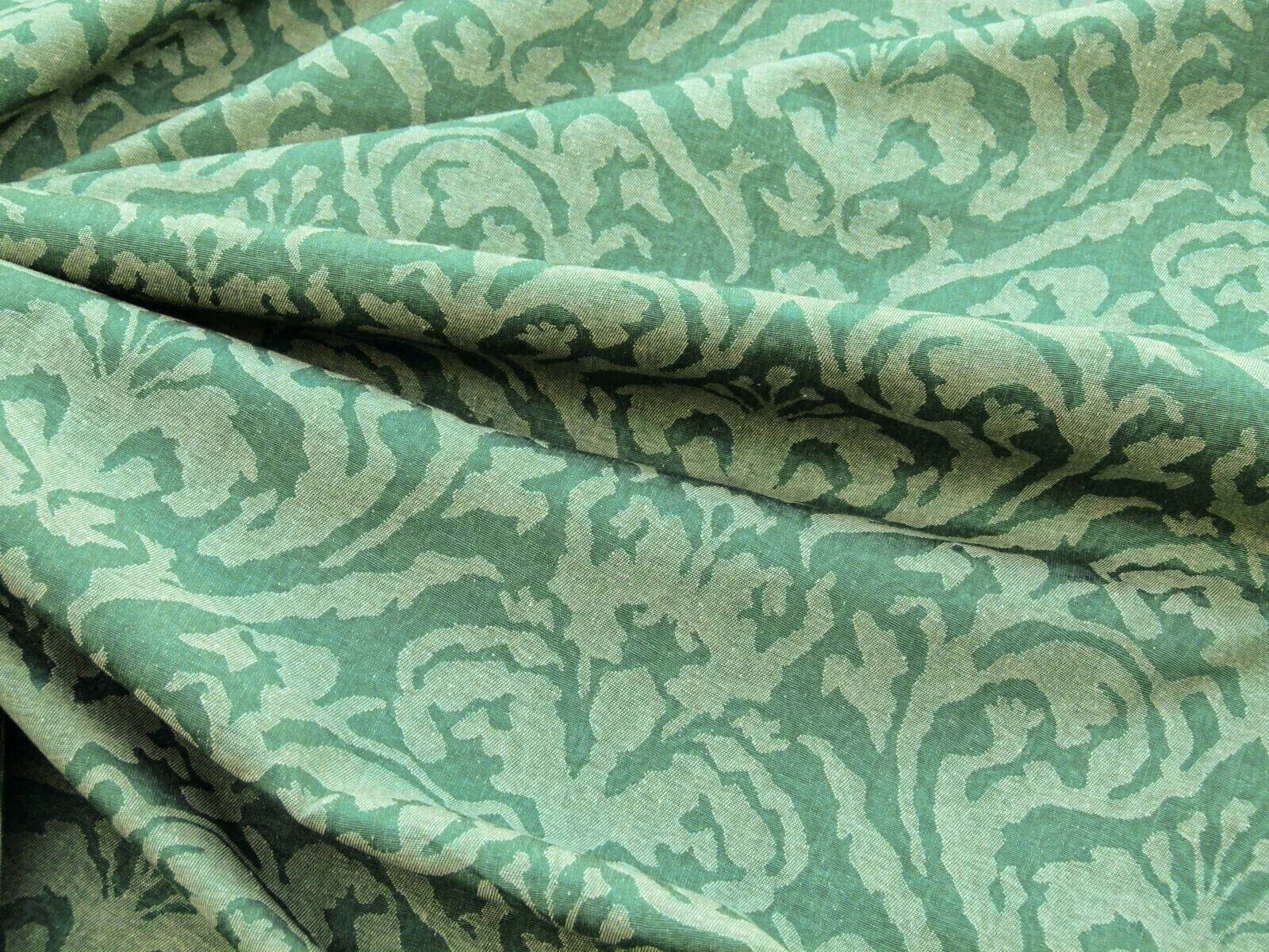 By Yard Scalamandre Mazarino Damask Giada Green Jade Fonthill MSRP$132 Heavy