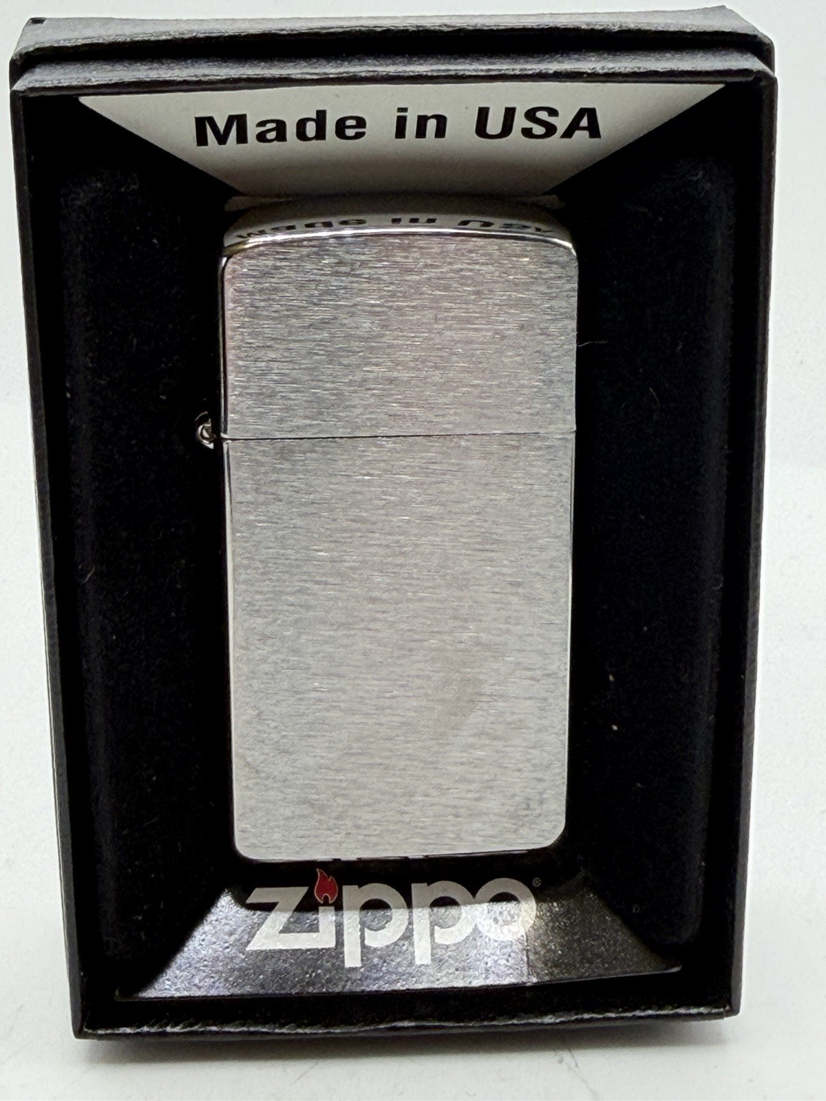 Vintage 2009 Chrome Slim Zippo Lighter New B5