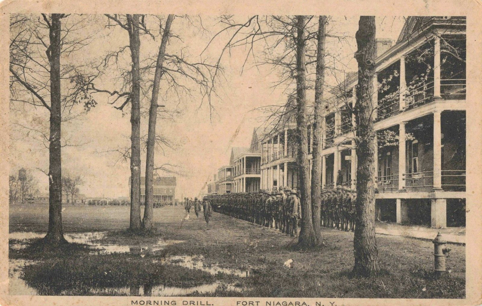 Morning Drill Fort Niagara NY Postcard Unposted
