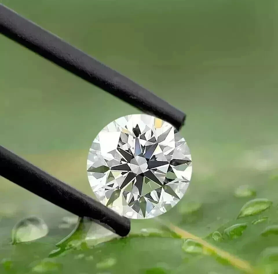 2 Ct Certified Natural Round Cut White Diamond D Grade VVS1 + 1 Free Gift