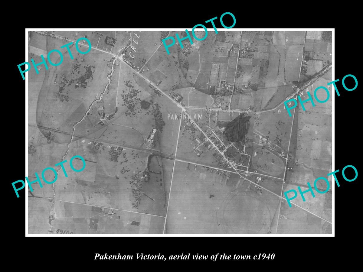 Pakenham Vic Australia Aerial View Of Town c1940 Old Large Historic Photo