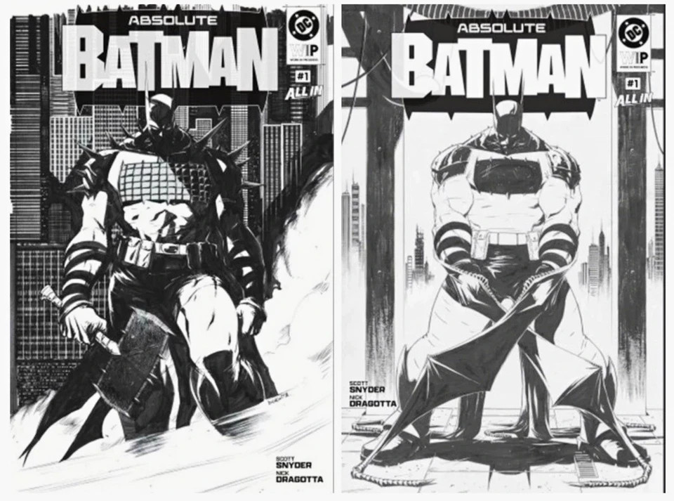 ABSOLUTE BATMAN #1 Dragotta WIP 2nd Printing Cover A & B Set Lot Presale 12/2/26