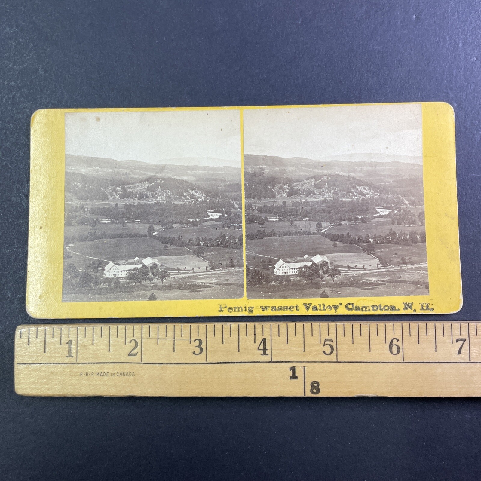 Pemigewasset Valley Stereoview E.J. Young Campton NH 1870s Chase's Hotel
