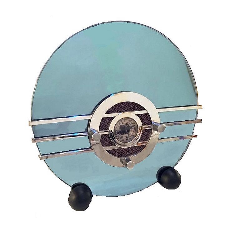 French Art Deco Radio. Sparton BlueBird Replica. Tested, works.  15\