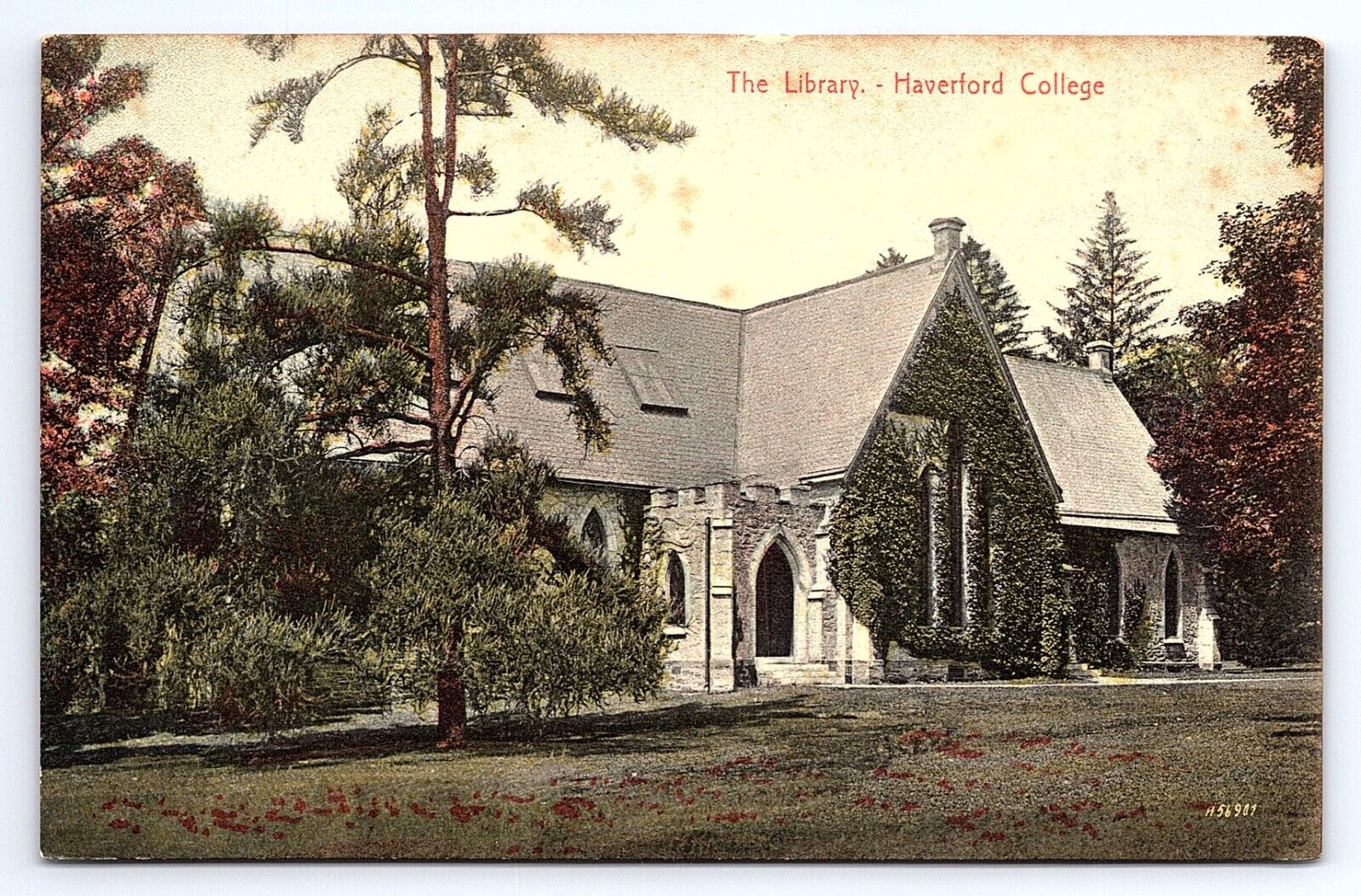 Postcard The Library Haverford College Pennsylvania