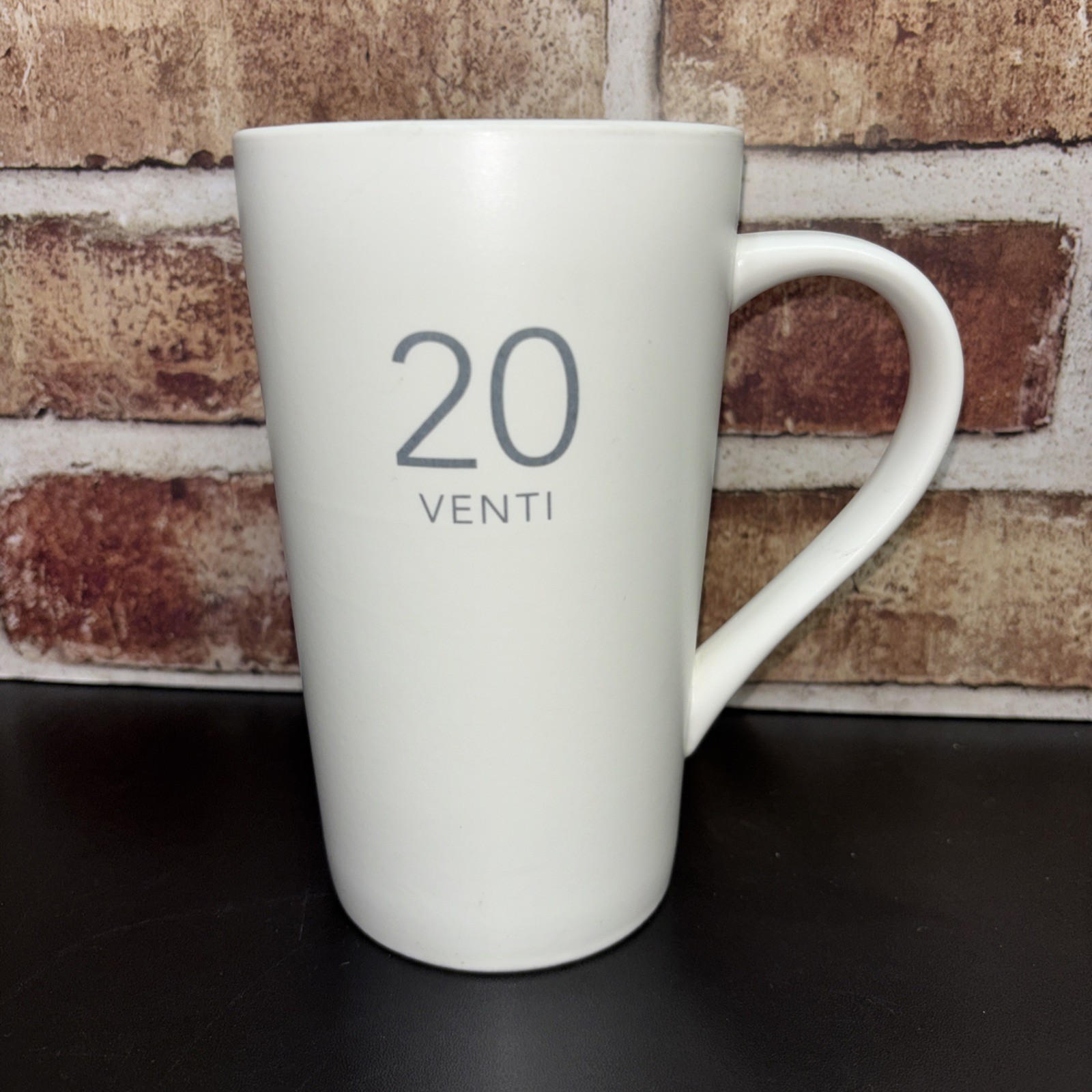 Classic 2011 Starbuck Venti 20oz Tall Mug Matte White Ceramic Coffee Cup