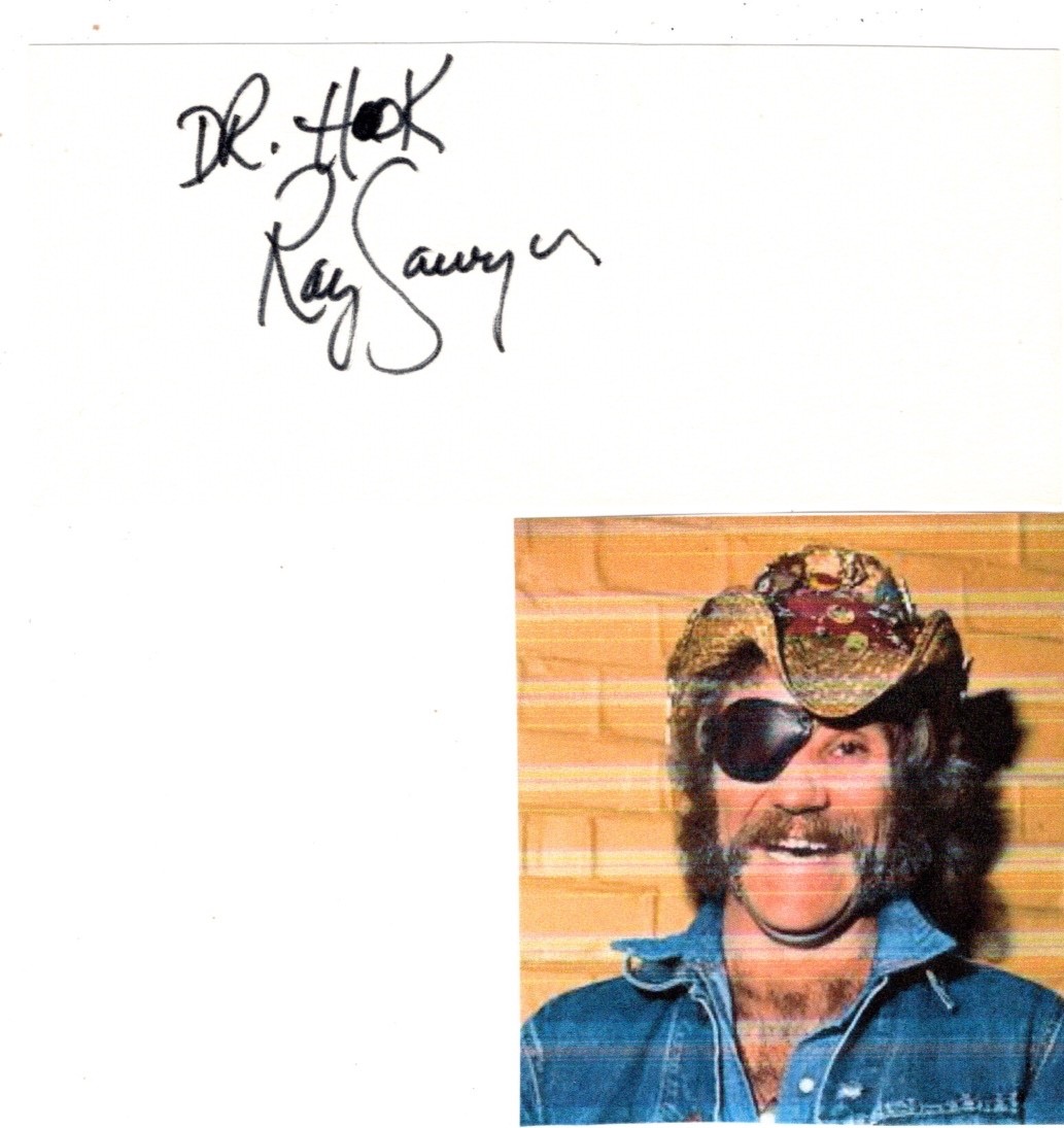 Ray Sawyer signed card Dr. Hook Ray Sawyer signed card Dr. Hook
