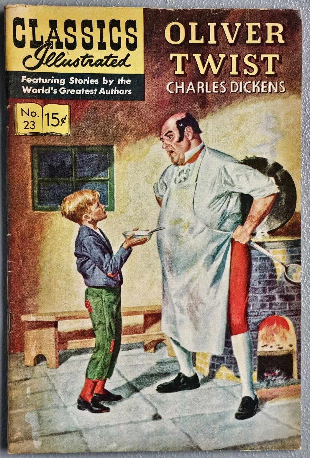 OLIVER TWIST CHARLES DICKENS CLASSICS ILLUSTRATED COMIC #23 HRN#164 VG+ 4.5 1945