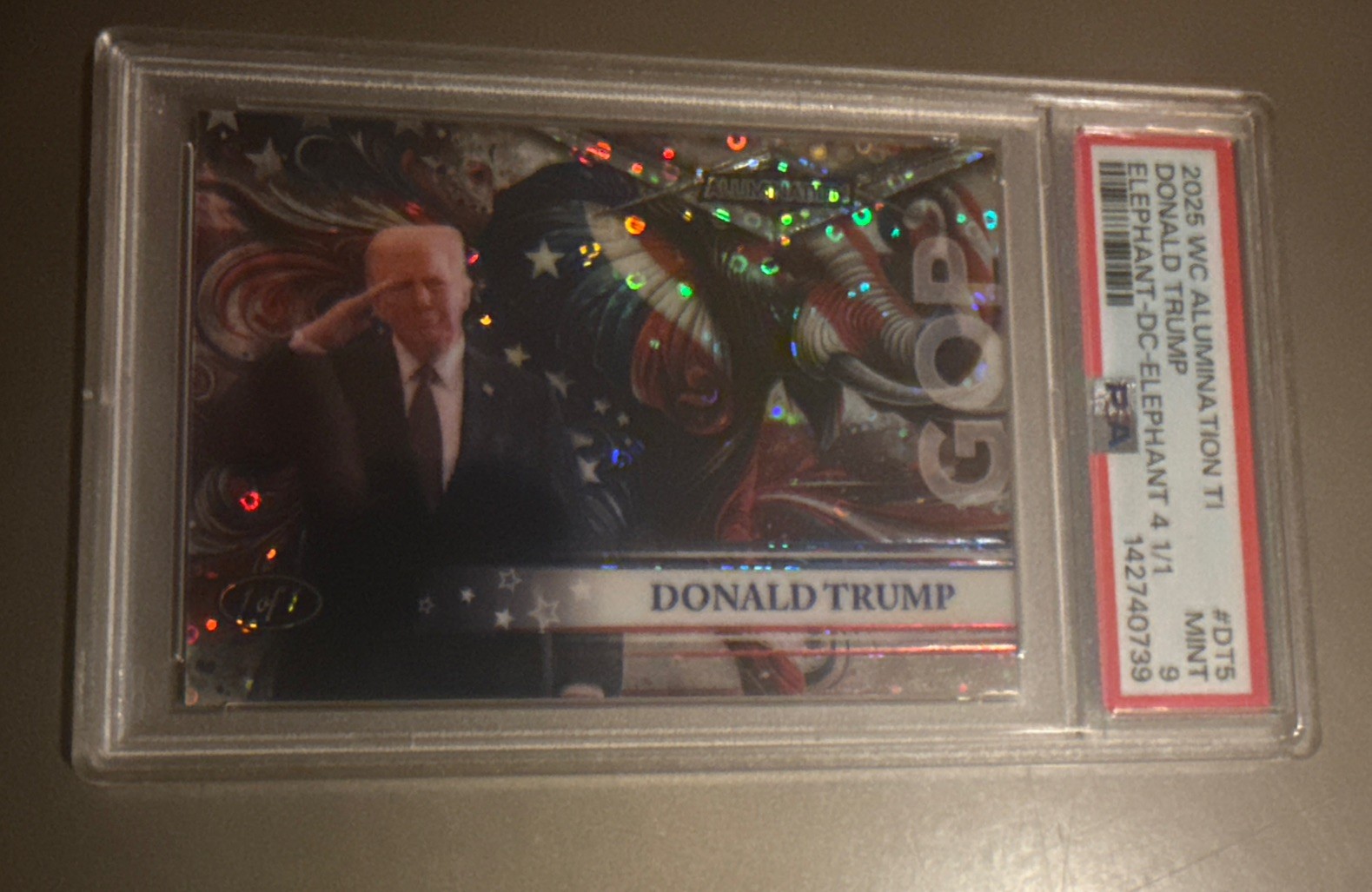 2025 WILD CARD ALUMINATION DONALD TRUMP INAUGURATION 1/1~PSA 9 ~🔥🔥🔥🔥 SLAB