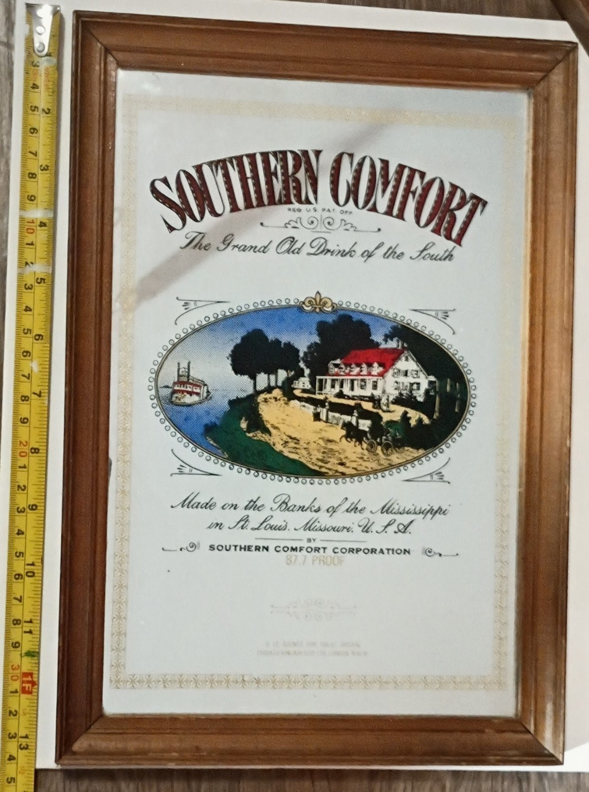 Vintage 1960s Southern Comfort Mirror Whiskey Bar pub sign 10.5 Vintage 1960s Southern Comfort Mirror Whiskey Bar pub sign 10.5