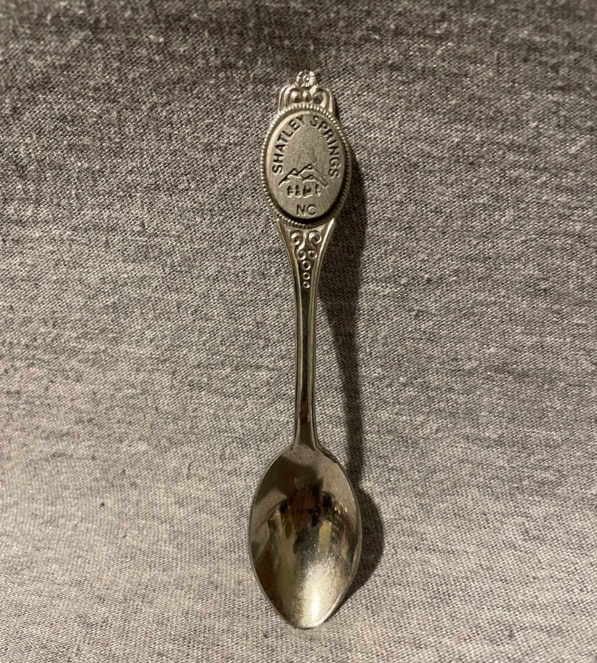 Vintage Shatley Springs NC Souvenir Demitasse Spoon 3 7/8