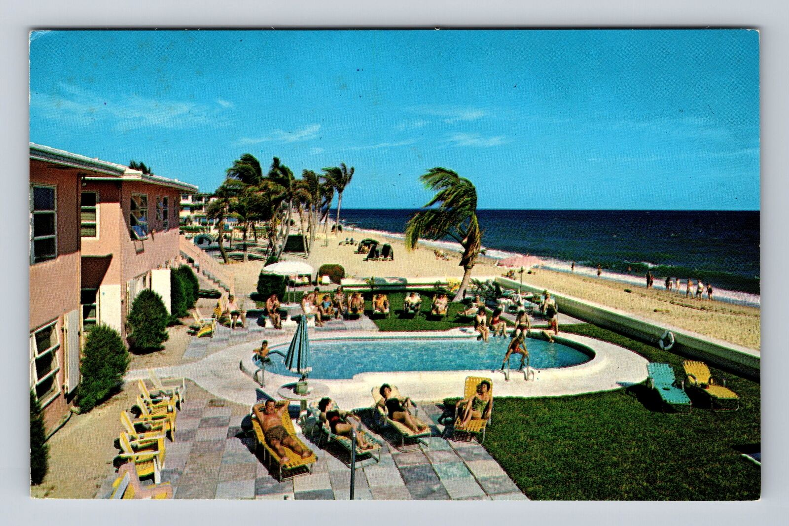 Ft Lauderdale FL-Florida, Silver Sands Apartments, Advertising Vintage Postcard