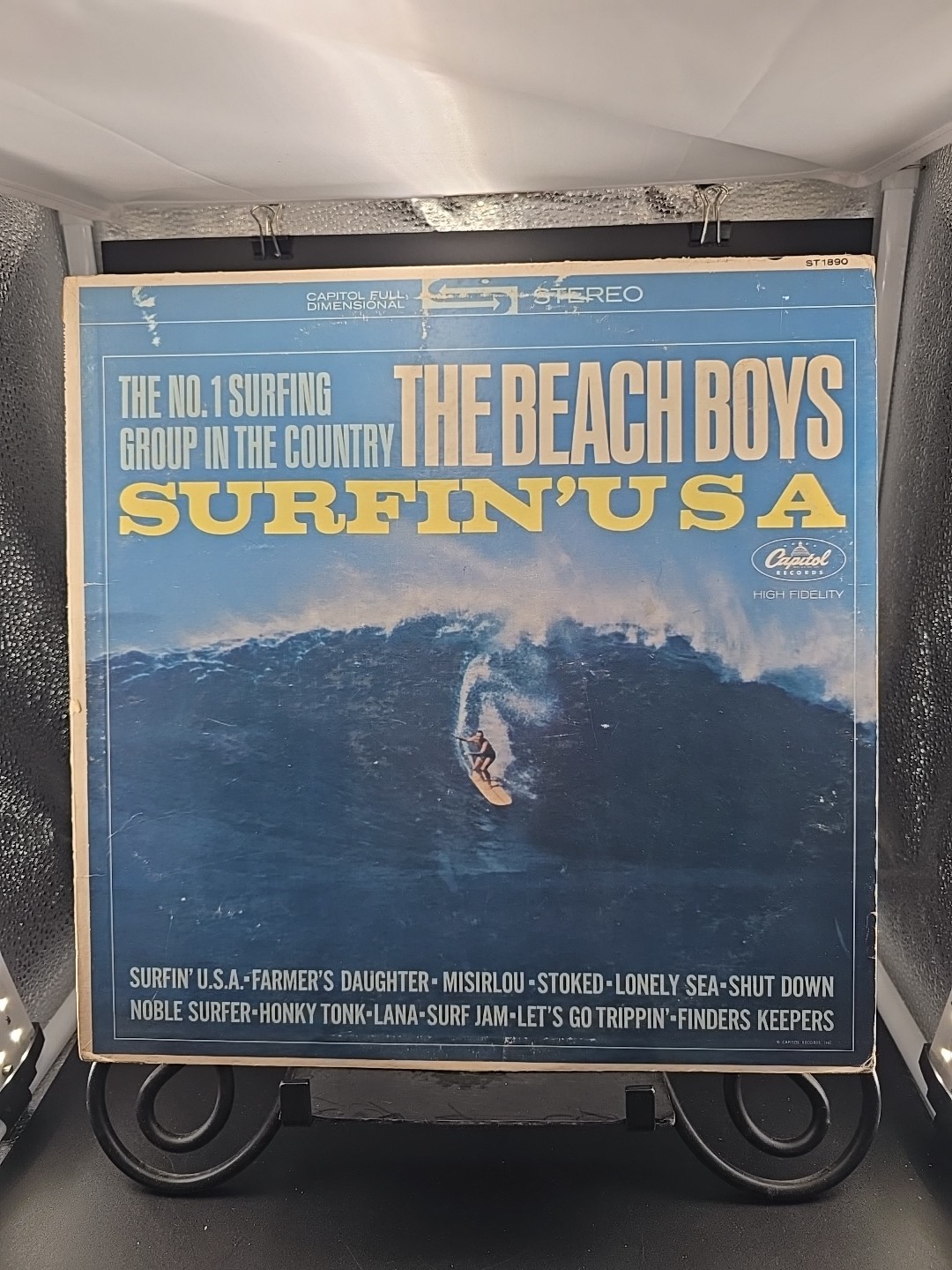 BEACH BOYS SURFIN' USA LP 1963 Original Early Press Stereo ST-1890 VG/G+