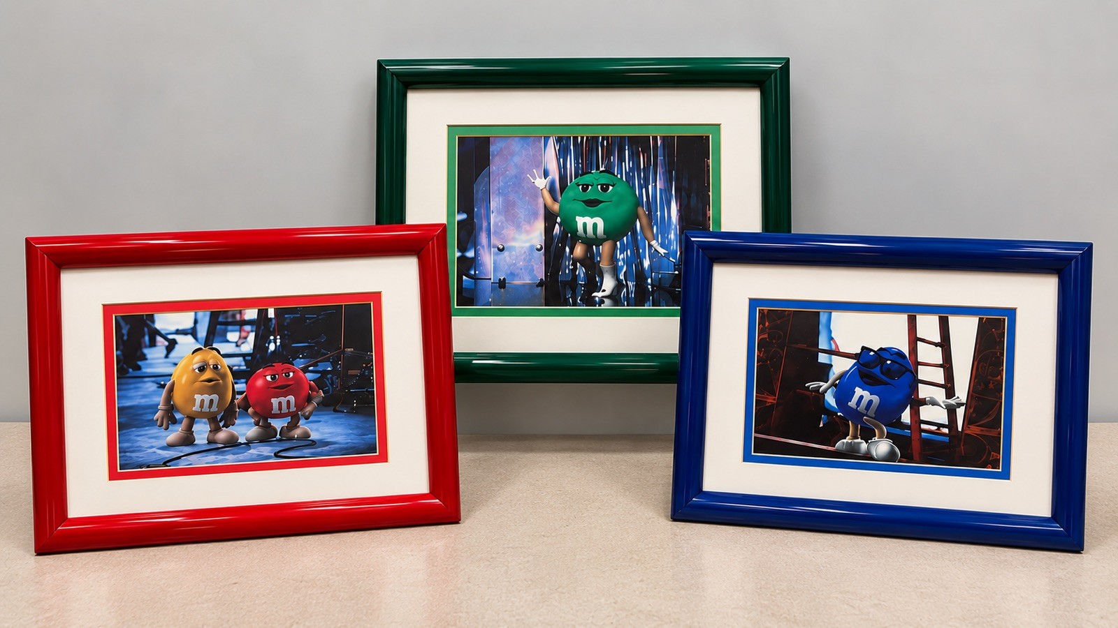 1997 M&M Mars Will Vinton Animation Art Lithographs Set 3 Framed COA /2500