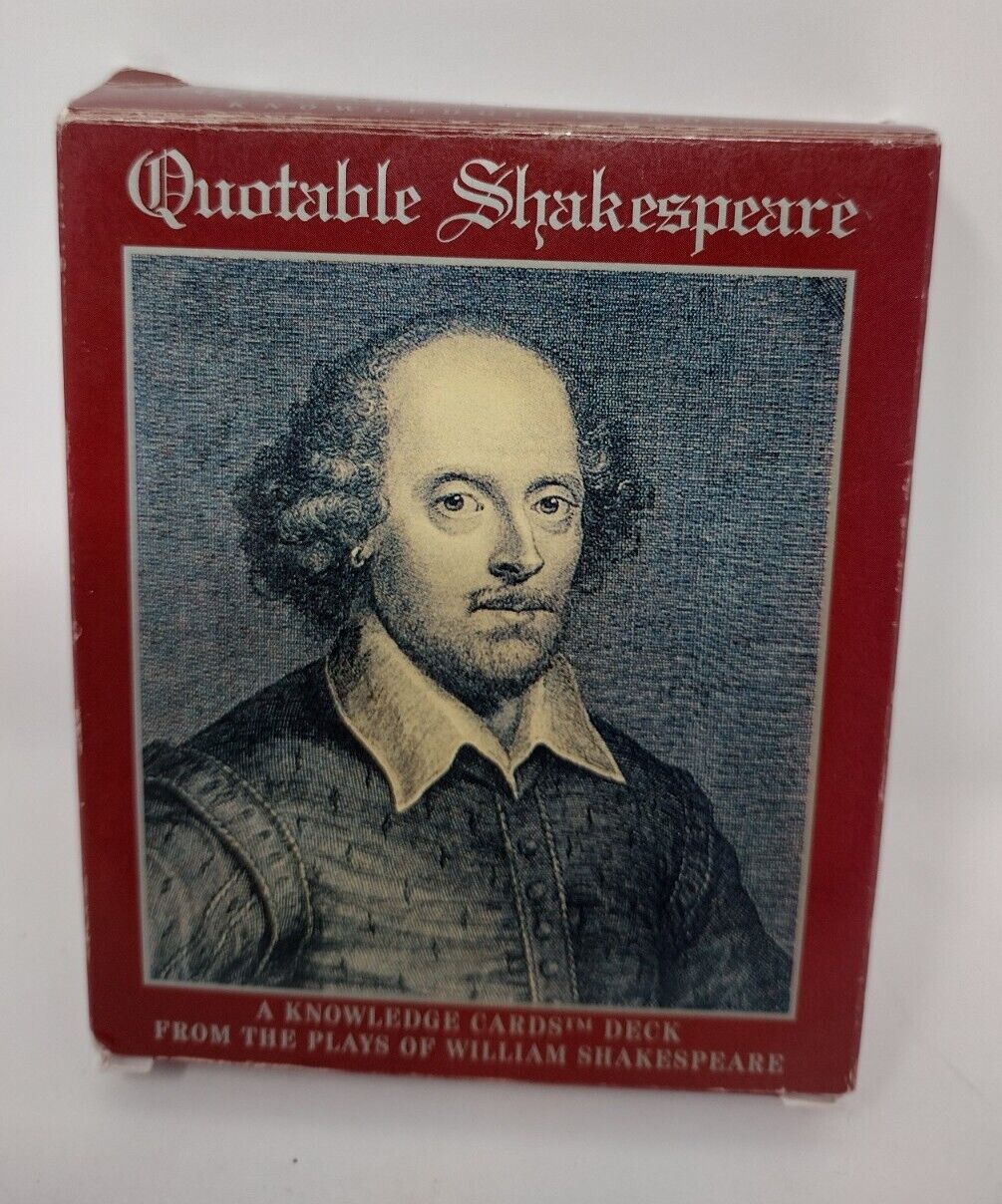 Quotable Shakespeare Knowledge Cards Euc 