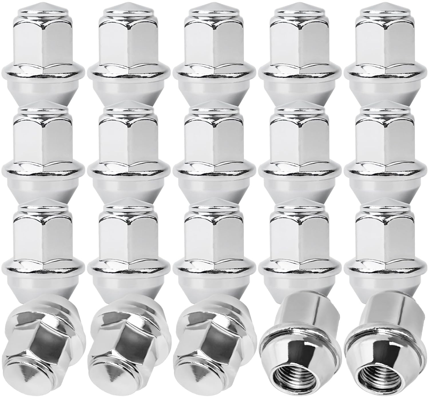M14 1.5 Chrome OEM Lug Nuts 20 Pcs Factory Style Chrome Wheel Nuts Lug Nut Set