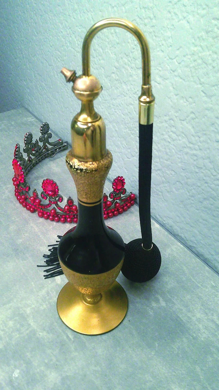  Black & Gold DeVilbiss Style Vintage Art Deco Perfume Atomizer