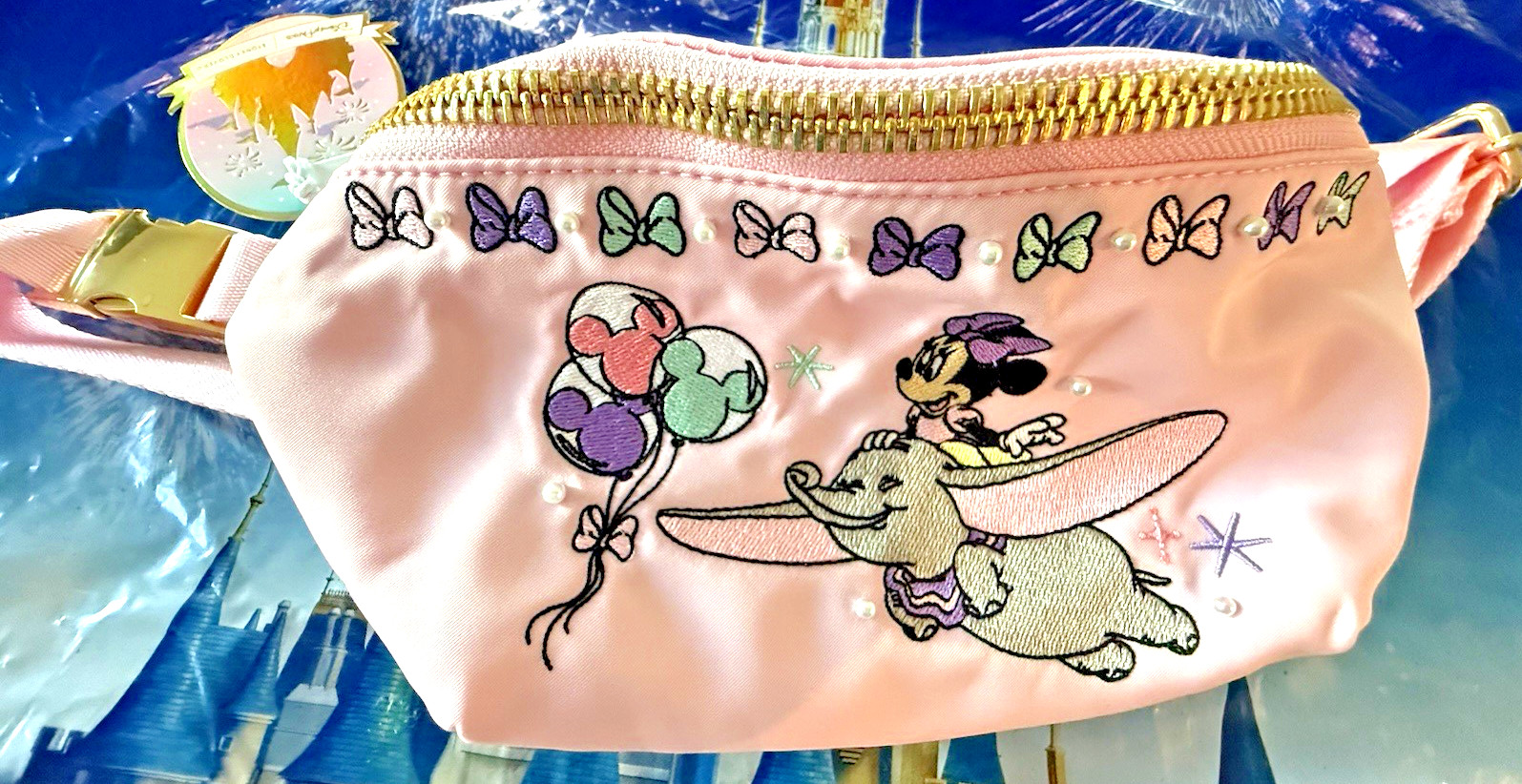Disney Parks 2026 Stoney Clover Dumbo Ride Minnie Cross Body Bag Pouch Balloons