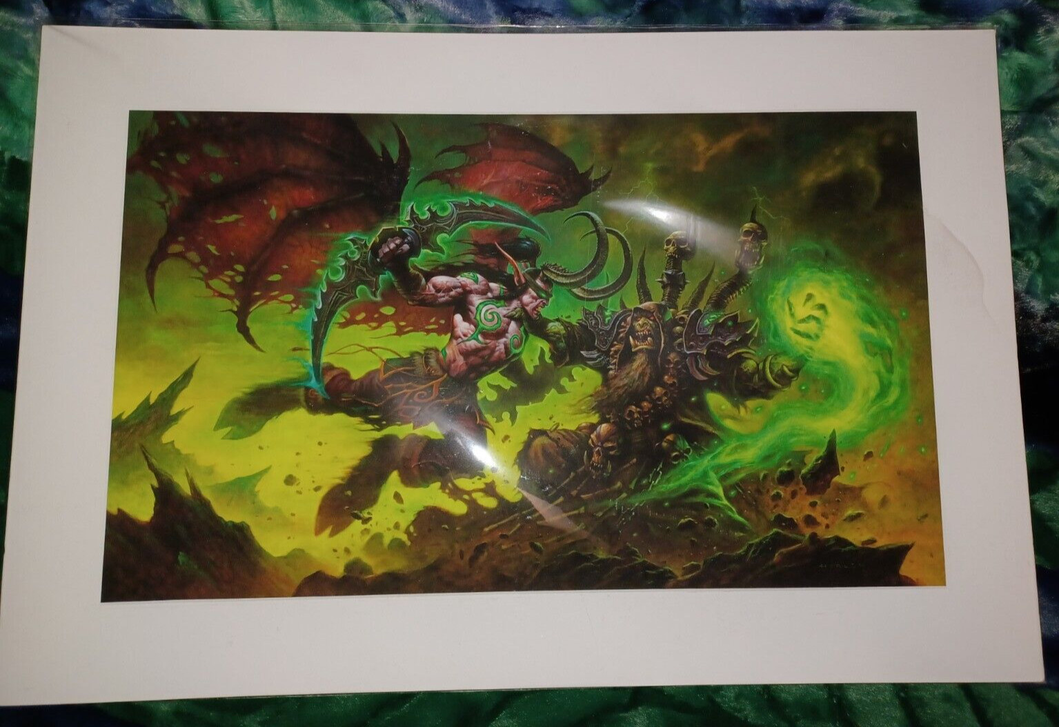 SDCC 2016 World Of Warcraft: Matted Art Print ILLIADAN VS. GUL\'DAN COA #73/500 SDCC 2016 World Of Warcraft: Matted Art Print ILLIADAN VS. GUL\'DAN COA #73/500
