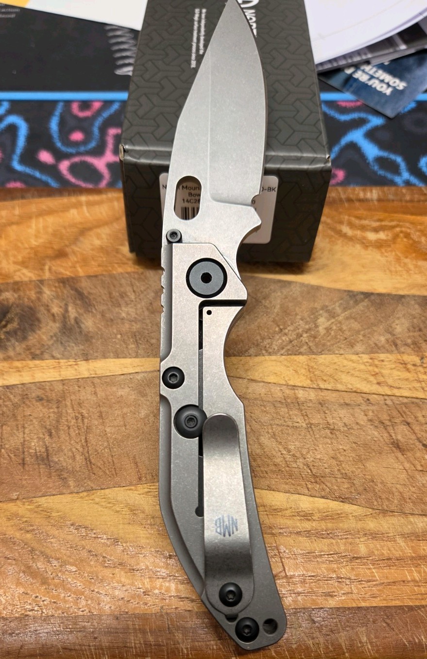 North Mountain Blade Dwyer g10/titanium. Bowie 14c28n Blade North Mountain Blade Dwyer g10/titanium. Bowie 14c28n Blade