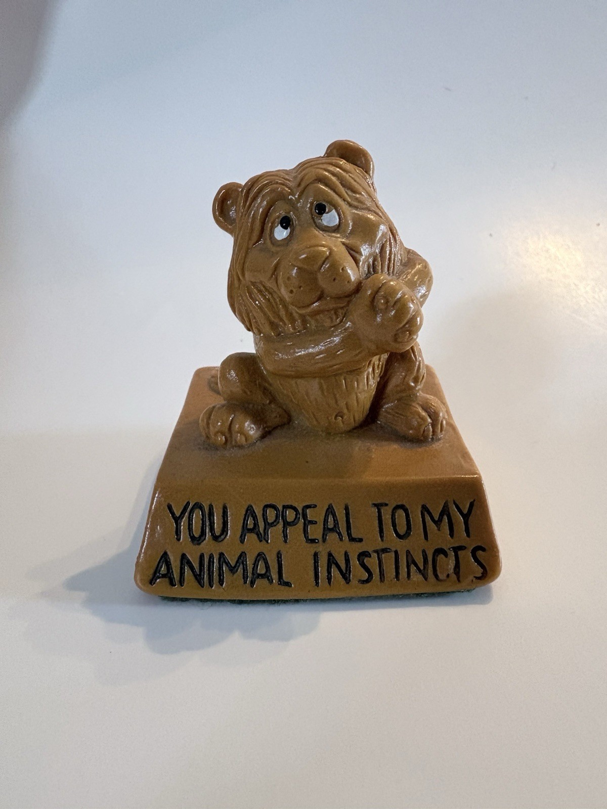 Vintage 1978 Wallace Berrie Sillisculpt Lion Animal Instincts Figurine Retro
