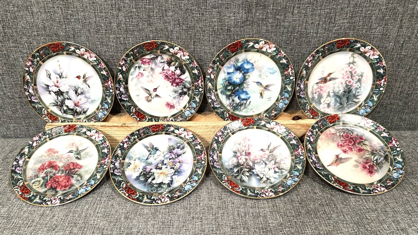 Complete Set Of Lena Liu\'s Hummingbird Treasury Collection 7 1/2\