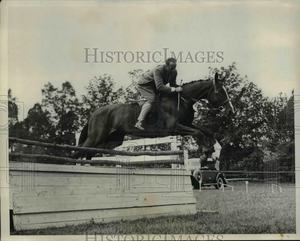 1931 Press Photo Horse Sin Fizz at Smithtown Horse Show St James NY - net20734