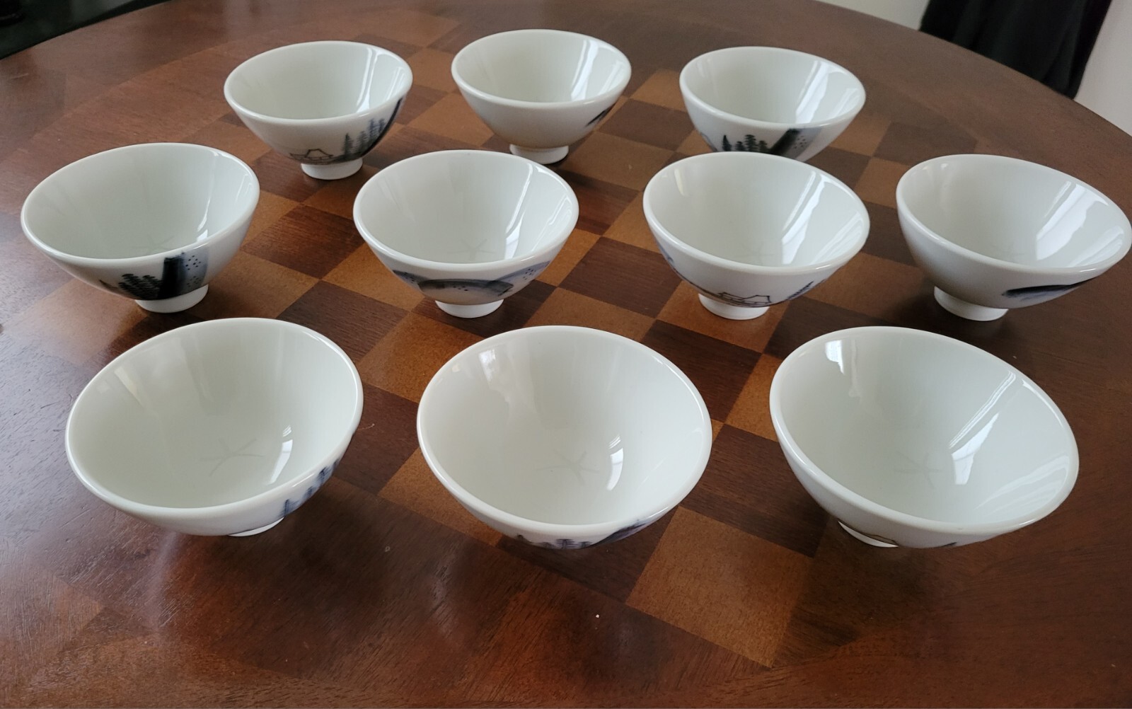 Otagiri Japan OMC Blue White Procelain Bowls Lot of 10
