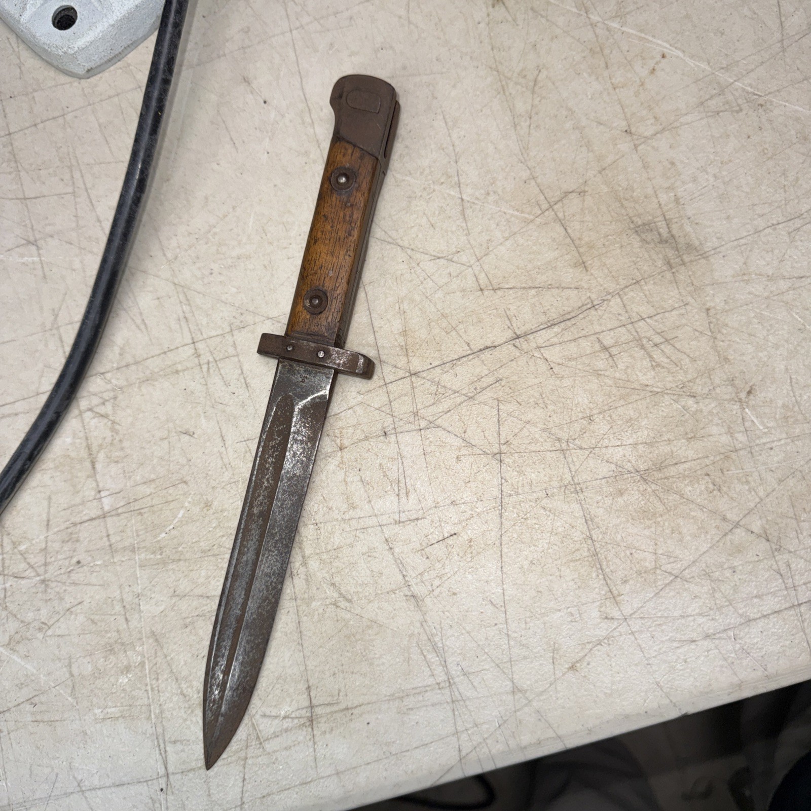 WWI AUSTRIAN M1895 ZEITLER SCARCE BAYONET W/cut Off Muzzle Ring