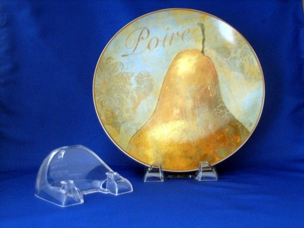 12 Clear Plate Stands, China, antique, dinnerware 12 Clear Plate Stands, China, antique, dinnerware