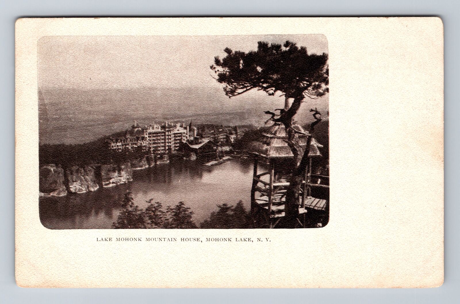 Mohonk Lake NY-New York, Lake Mohonk Mountain House, Antique Vintage Postcard