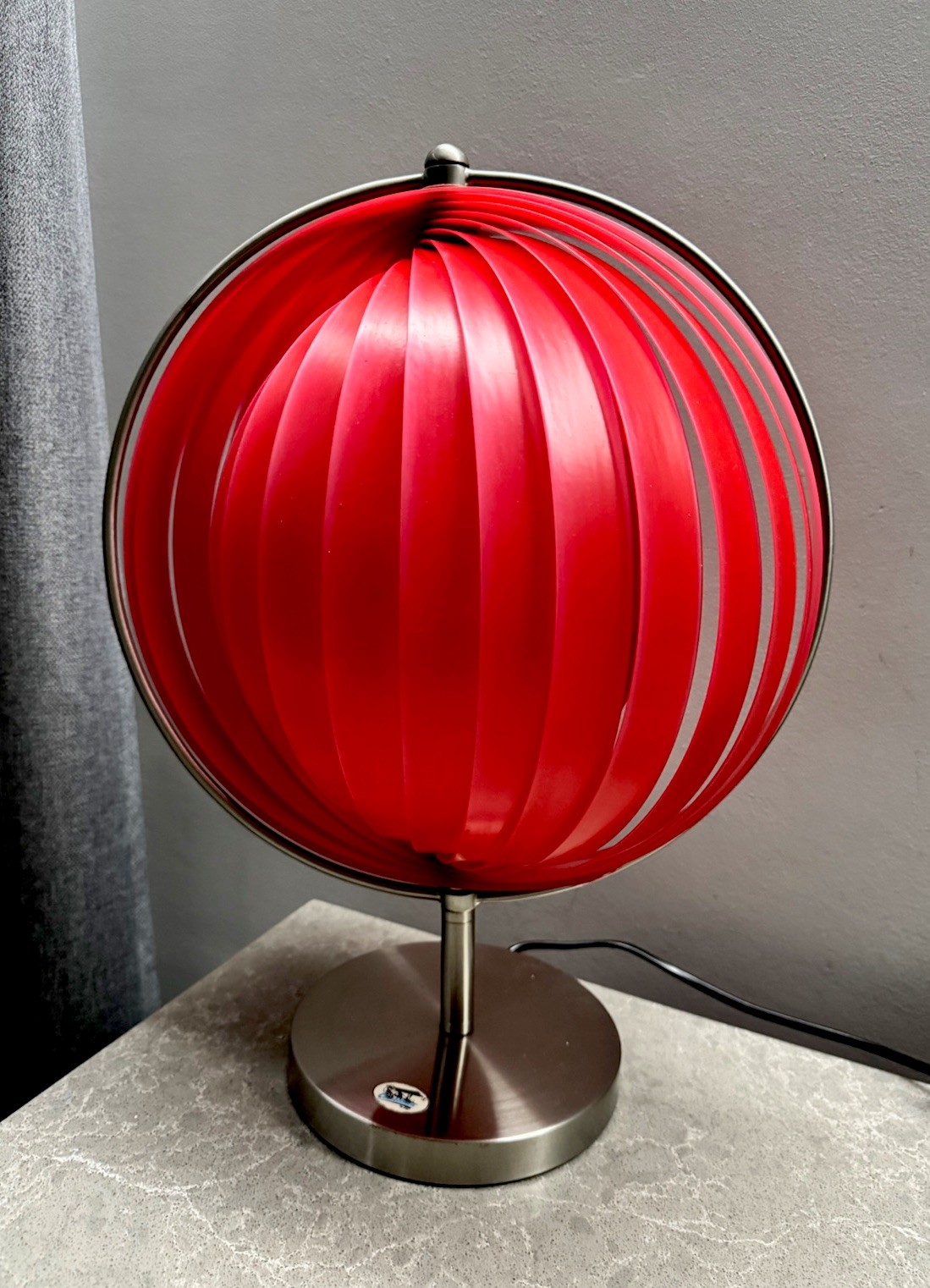 Vintage Casablanca Moonlight Plastic Chrome Lamp Mid-Century Decor