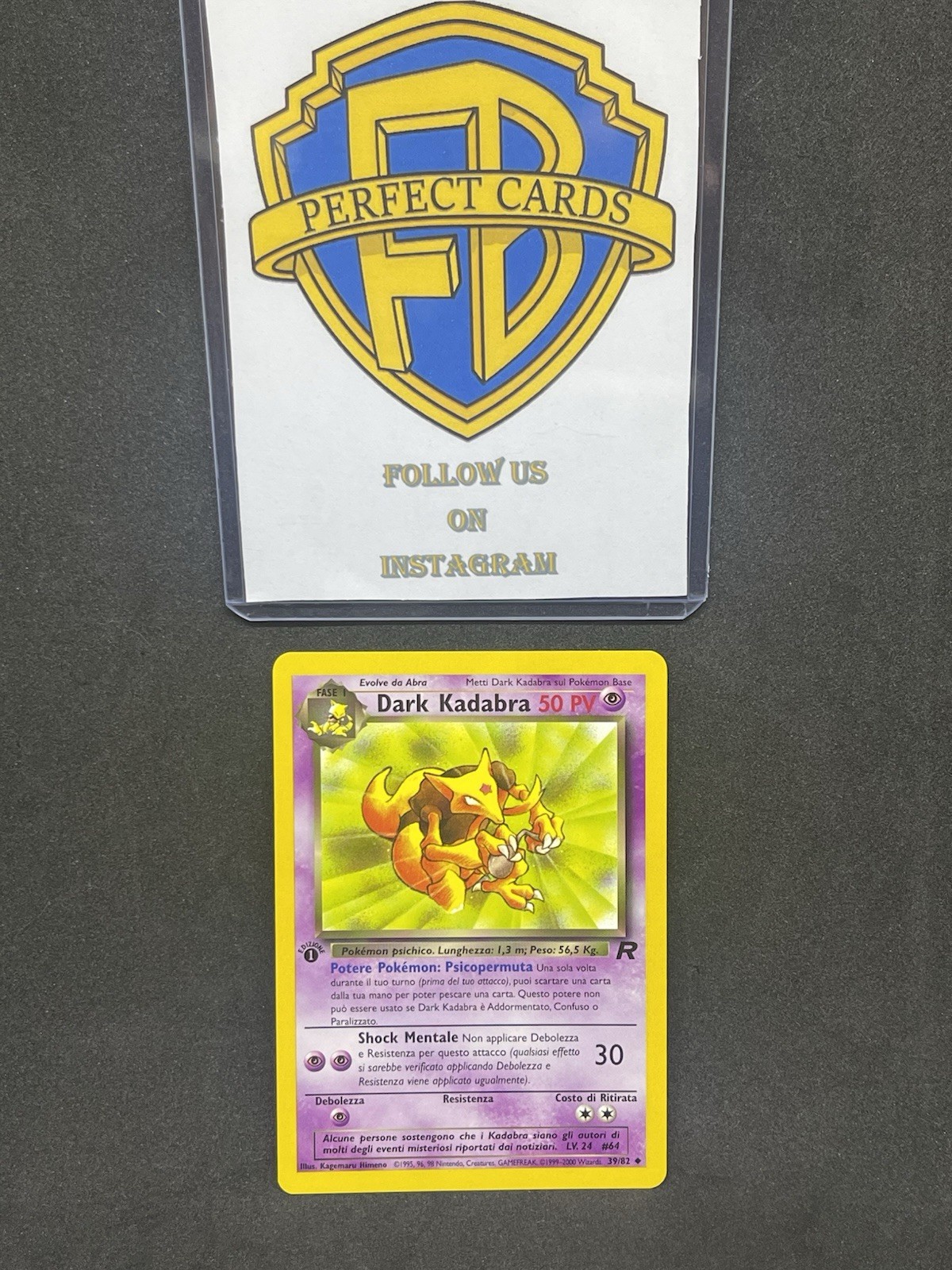 POKÉMON ROCKET 1 EDITION DARK KADABRA UNCOMMON 39/82 NM