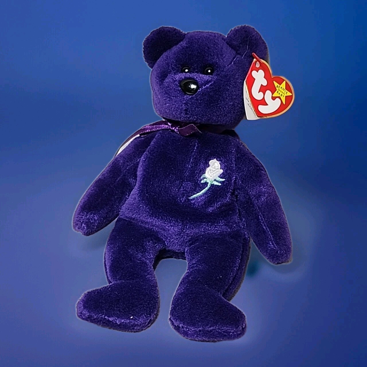 Ty Beanie Baby The Princess Diana Bear 1997 RARE PVC Pellets