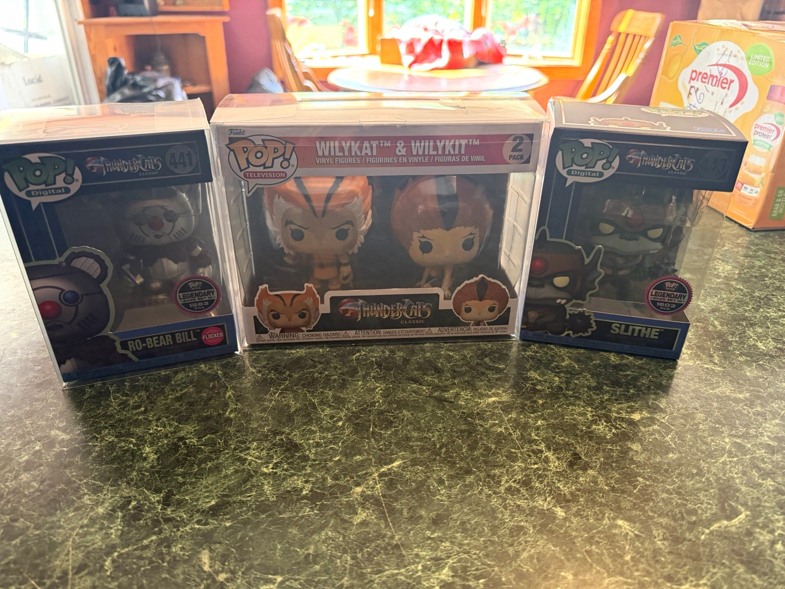 Funko Pop ThunderCats 3-Pack Vinyl Lot Flocked Ro-Bear Bill #441 Slithe #443