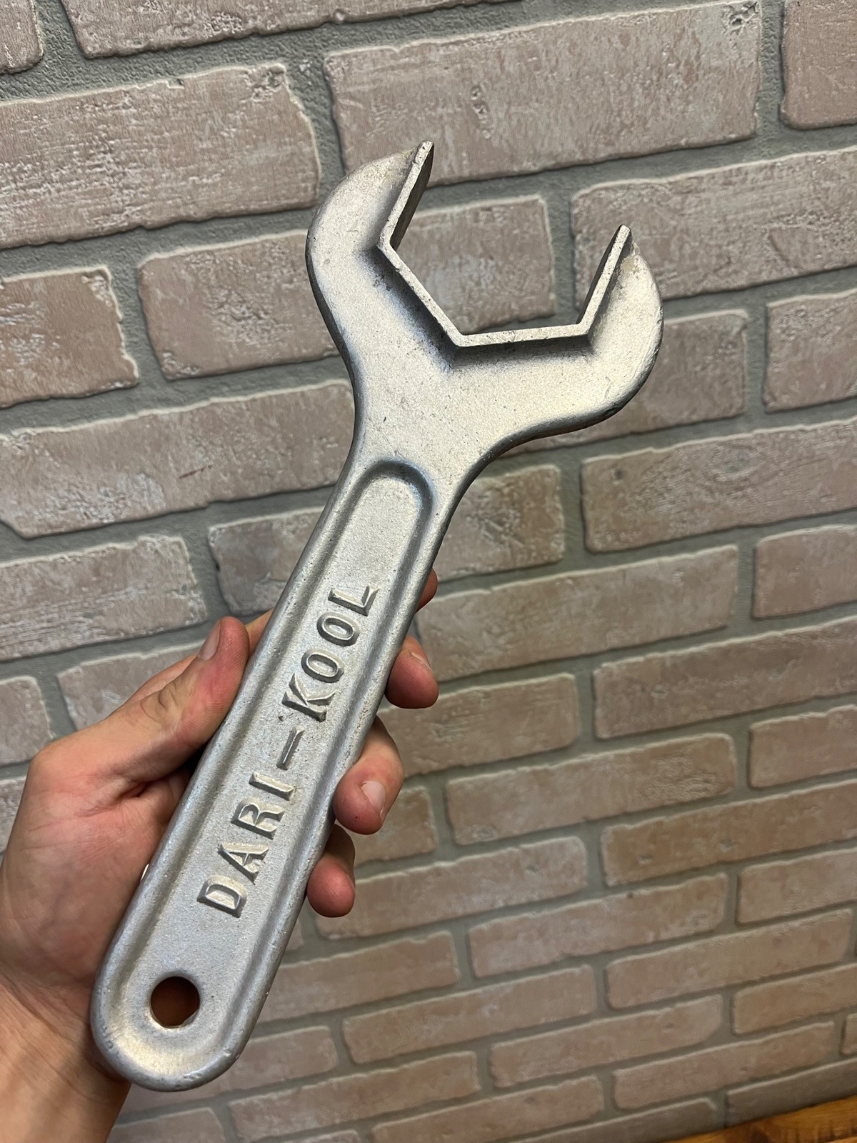 Vintage Dari-Kool Aluminum Tank Wrench Hand Tool Dairy Farm Equipment Maintenanc