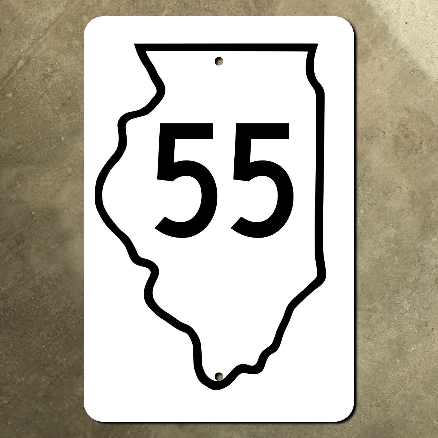 Illinois state route 55 highway marker road sign Chicago Oak Brook 1948