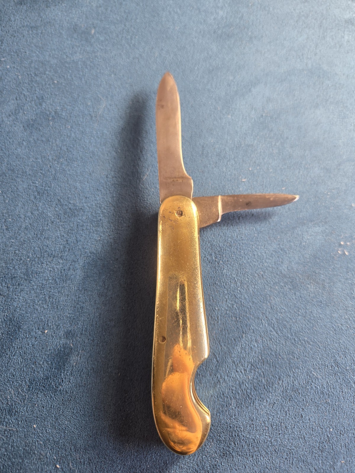 Vintage Antique 2 Blade Remington UMC Brass Easy Open Jack Pocket Knife