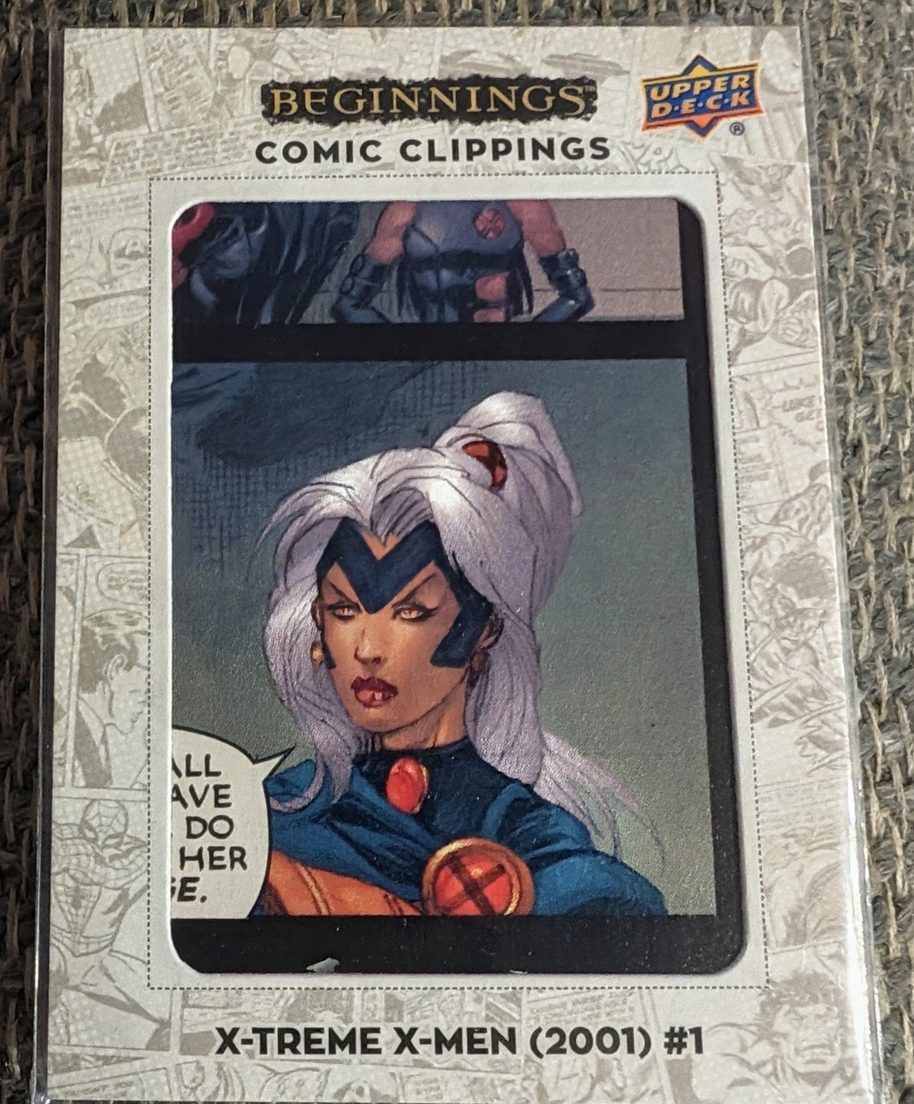 Upper Deck Beginnings & Skybox Metal Comic Clipping: Beast Storm Psylocke Boobs