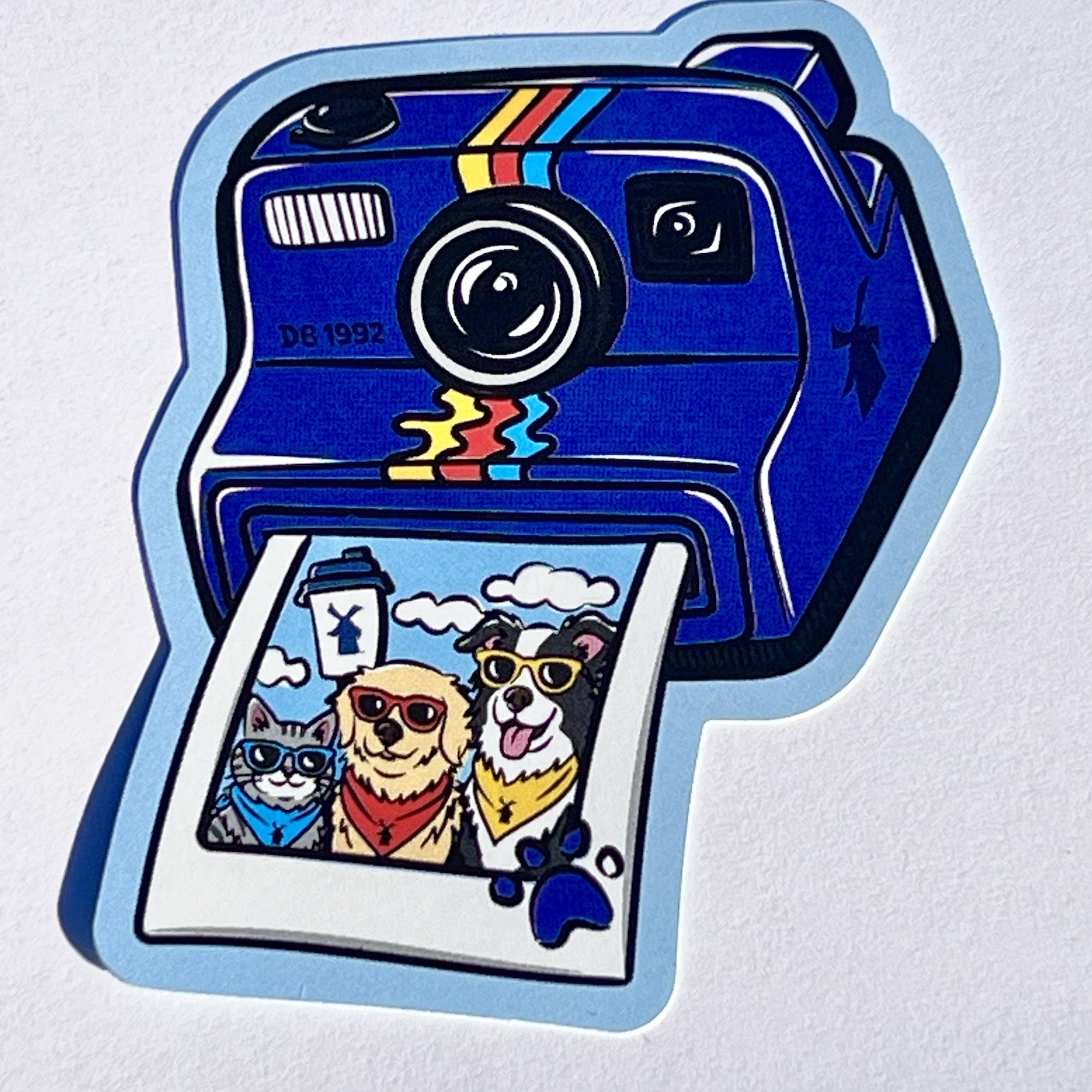 Dutch Bros Polaroid Camera With Dogs Limited Exclusive Second Chance Sticker 26