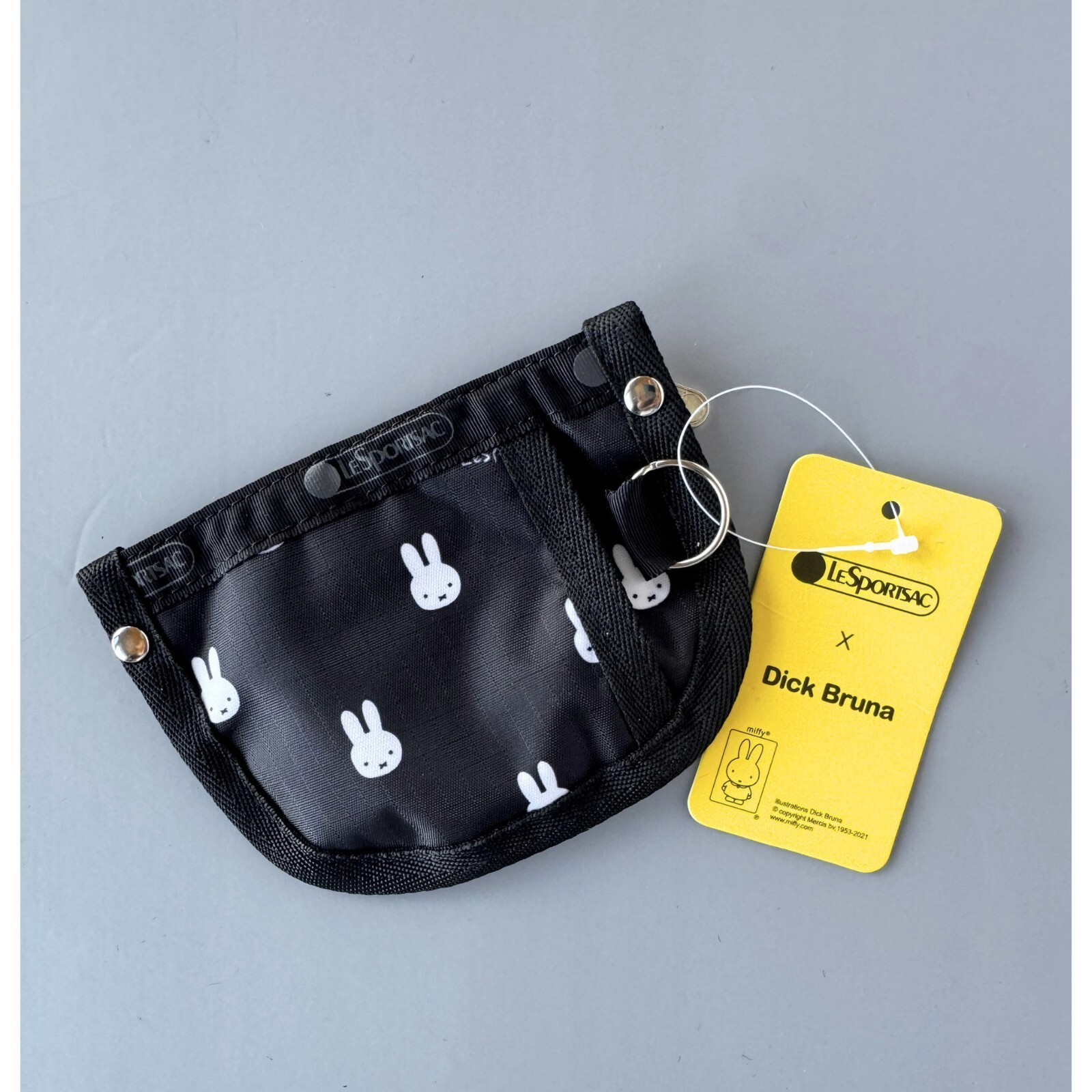LeSportsac x Miffy Black Keyholder Coin Purse Wallet NWT