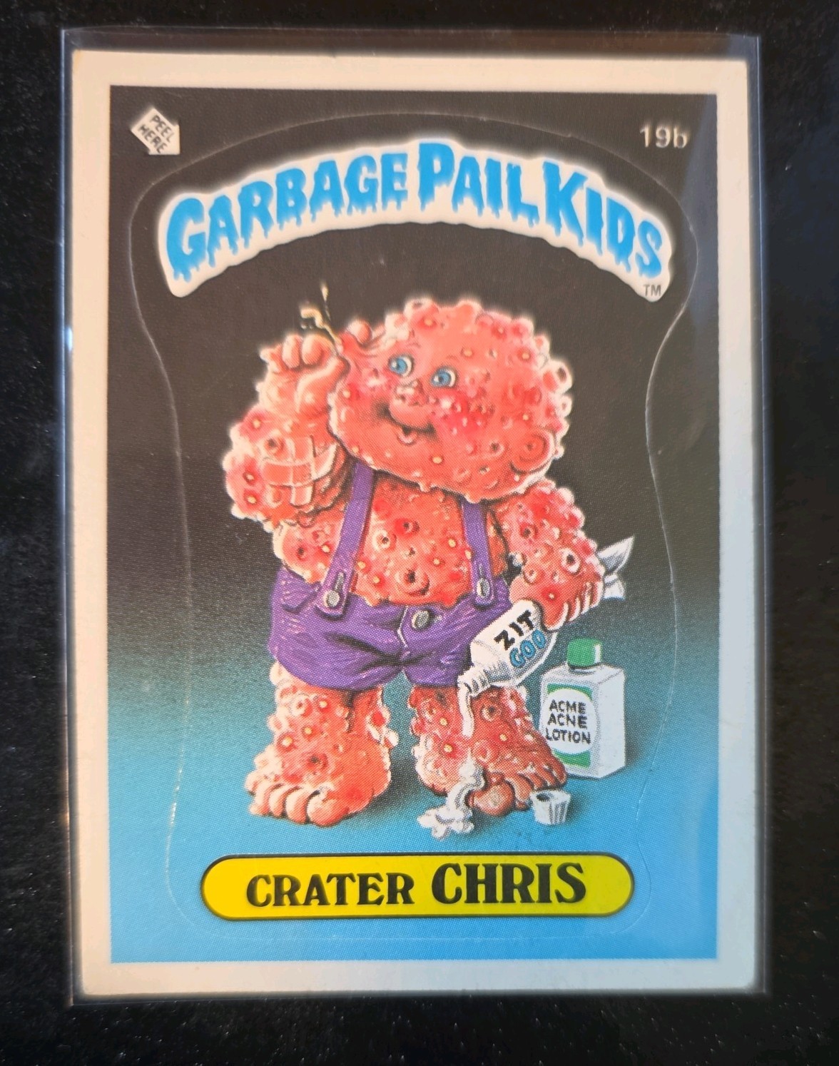 Topps 1985 1st Series Garbage Pail Kids 19b Crater Chris Matte