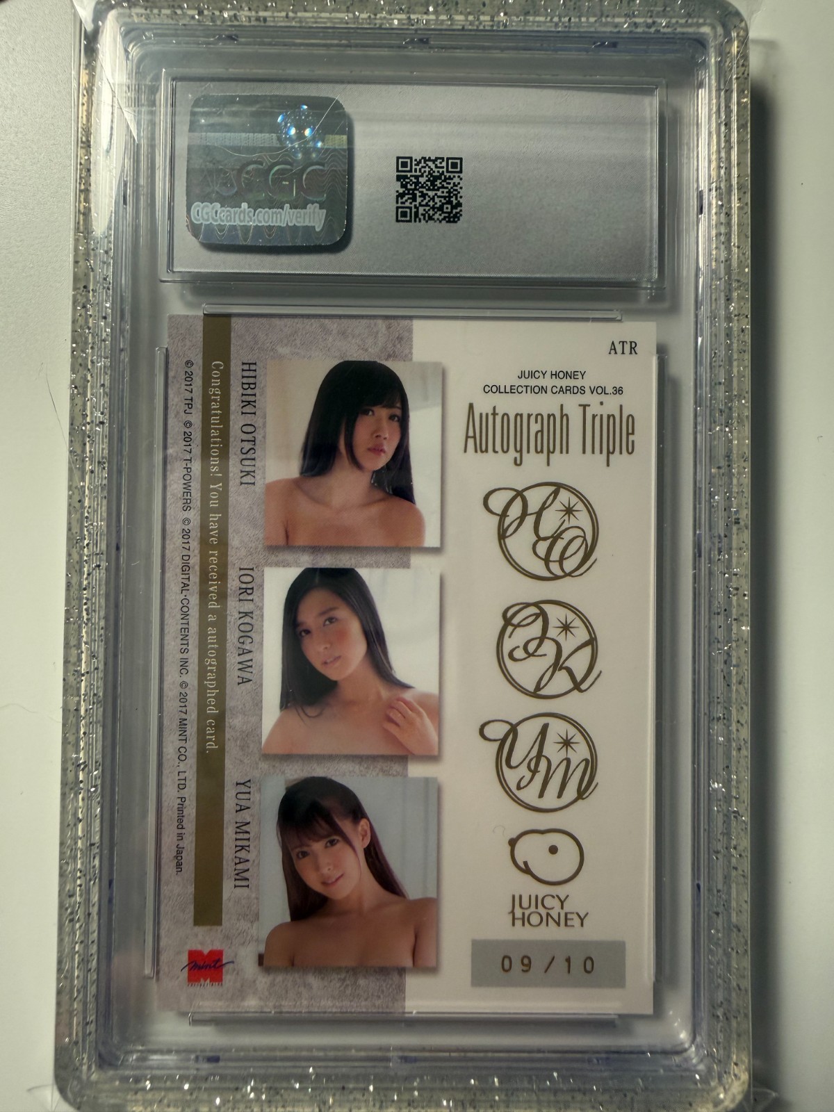 2017 Juicy Honey 36 Autograph Triple Hibiki lori Kogawa Yua Mikami AUTO 10 CGC 9 2017 Juicy Honey 36 Autograph Triple Hibiki lori Kogawa Yua Mikami AUTO 10 CGC 9