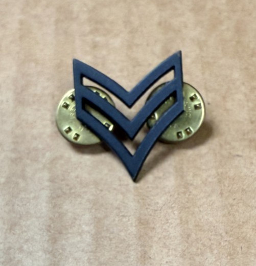 Vintage US Army Sergeant Collar pin/Pinback Black