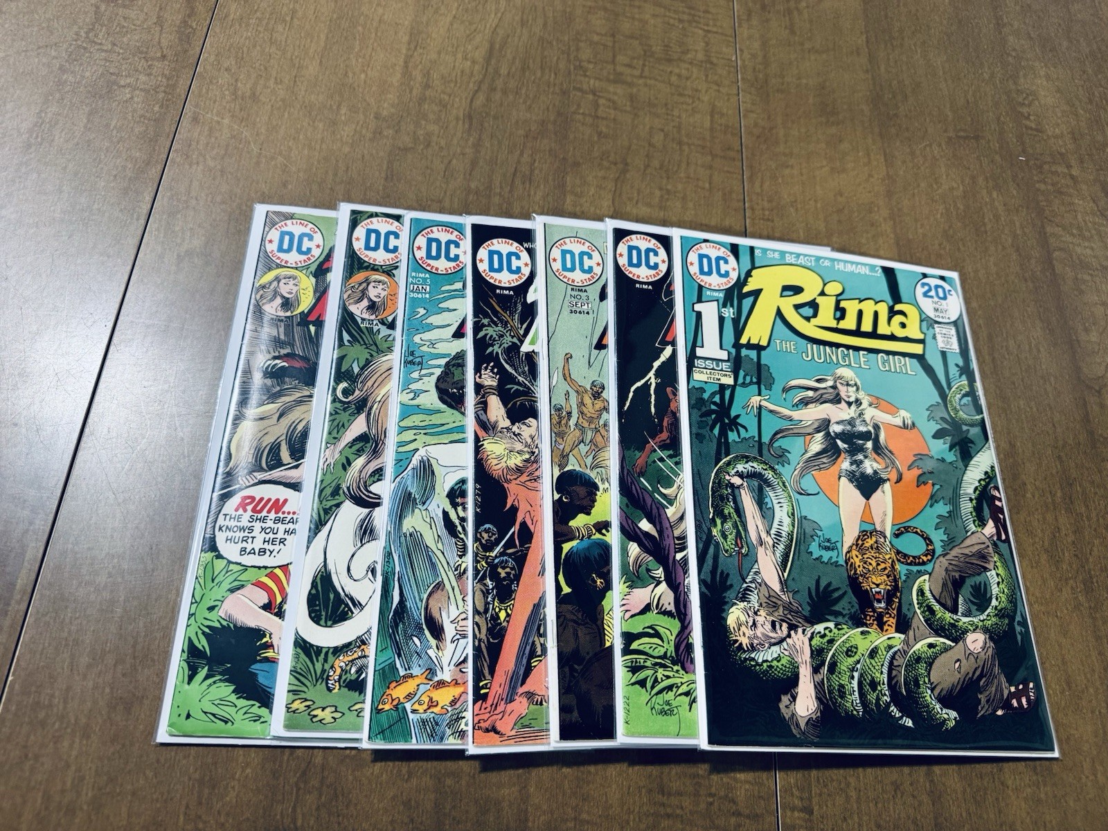 RIMA, THE JUNGLE GIRL 1-7 COMPLETE SET DC COMICS 1974-1975 FULL SERIES